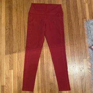 Buff bunny maroon leggings with pockets